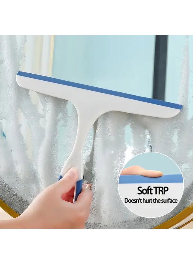 2pcs Shower Squeegee With Stainless Steel Hooks For Glass Window And Mirror Cleaning - Image 4